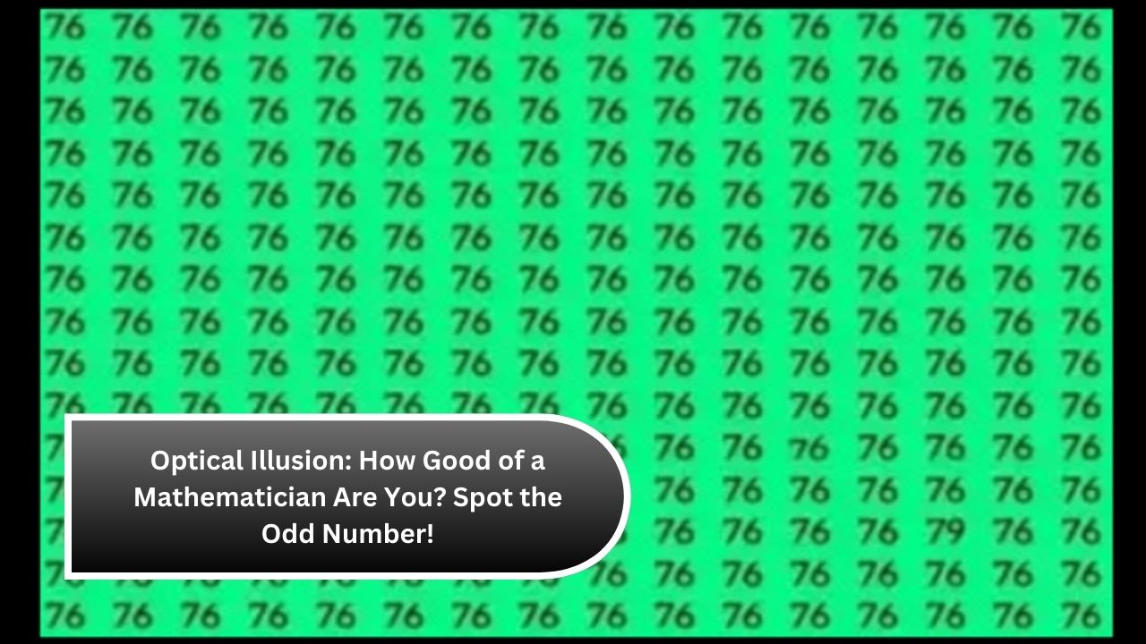 Optical Illusion: How Good of a Mathematician Are You? Spot the Odd Number!