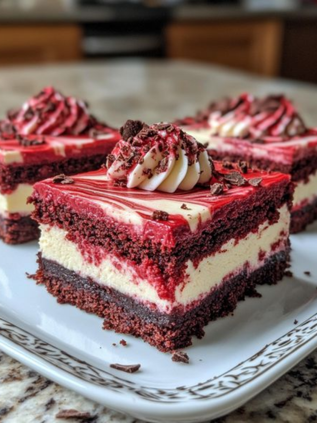 Red Velvet Cheesecake Brownies